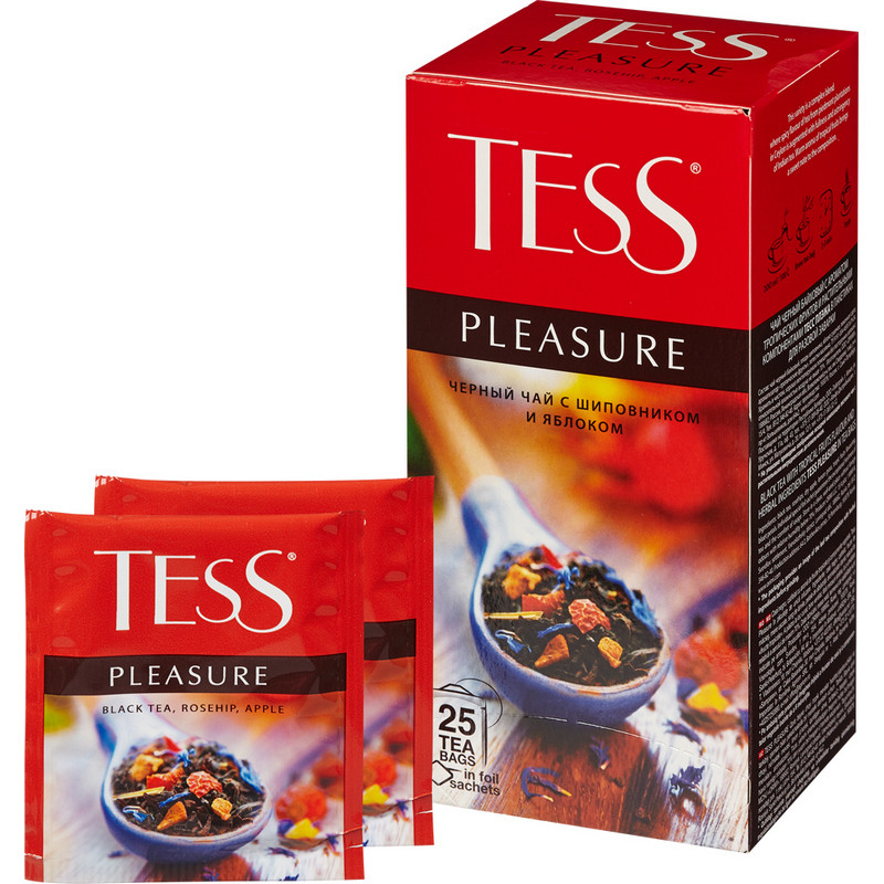 Чай черный ТЕSS Pleasure с фруктовыми добавками 1,5г*25пак Tess 420997