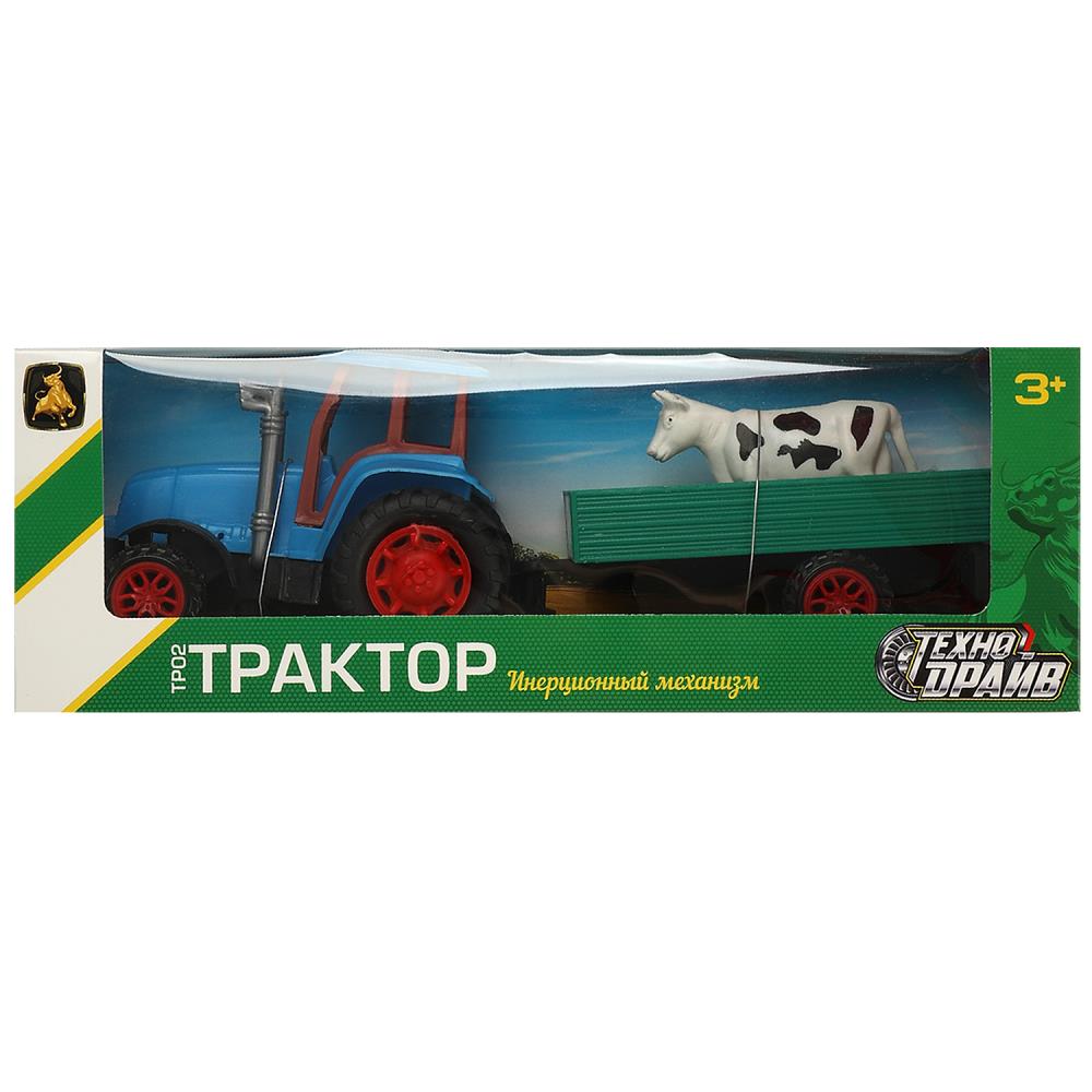 Трактор с прицепом, фигурка, 29 см. ТЕХНОДРАЙВ 2209A0318-R