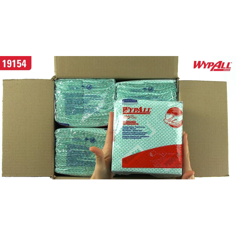 Материал протирочный нетканый WypAll X80 Plus зеленый 30л/уп 19154 (KFC) Kimberly Clark 1722623