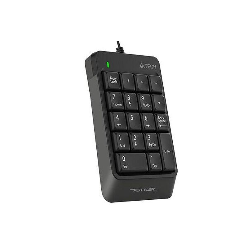 Клавиатура (Числовой блок) A4Tech Fstyler FK13 серый USB slim для ноутбука 1700439