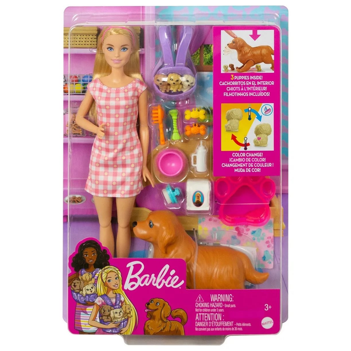 Игровой набор Mattel Barbie Новорожденные щенки HCK75