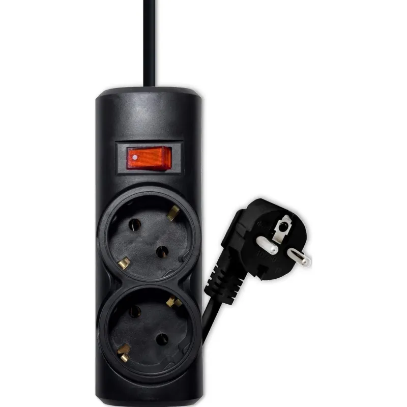 Сетевой фильтр PROGIX PG246 2р/3м/3,5кВт/16А заземление, черный,КГ-ХЛ 3х1.5 2203920