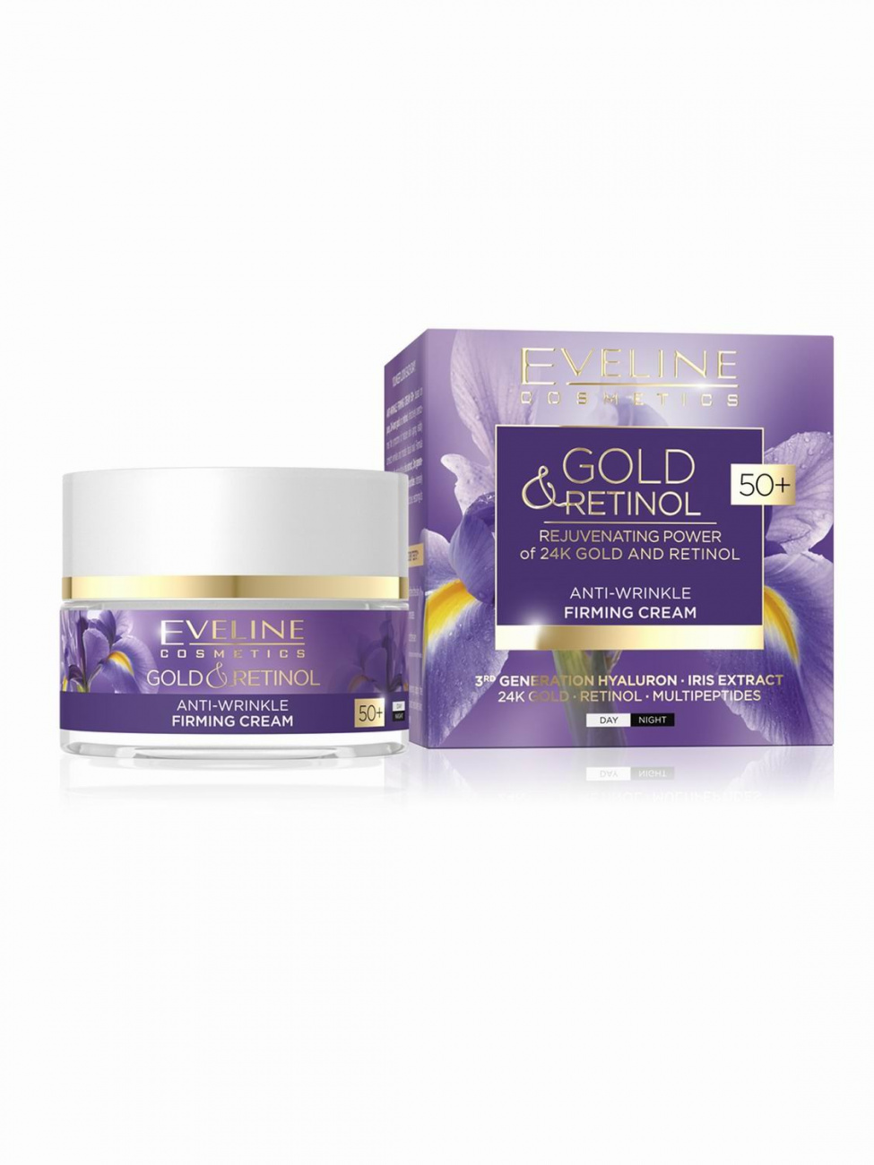 EVELINE Gold&Retinol Крем-лифтинг восстанав. укрепляющий 50+ 50мл 5901761995466