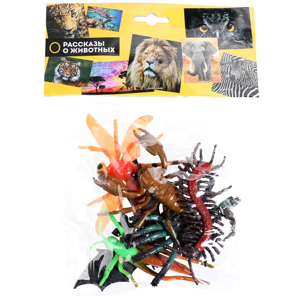 Игрушки пластизоль набор насекомых 6 шт. Играем Вместе ZY1387123-R (144)