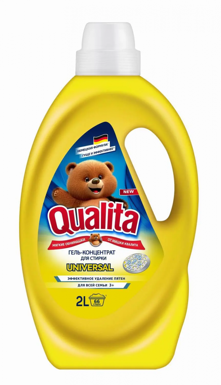 Гель для стирки QUALITA концентрат УНИВЕРСАЛЬНЫЙ new флакон 2000мл 4752171013605