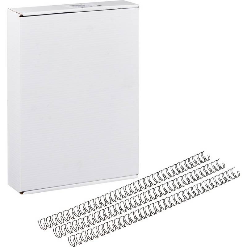 Пружины для переплета металлические Promega office 9.5 мм черные (100 штук в уп) 351166