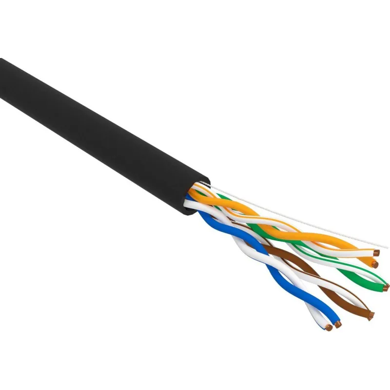 Кабель PROconnect (01-0045-3) U/UTP,CCA,CAT5e,PE,4PR,24AWG,SOLID,черный,305 2111800