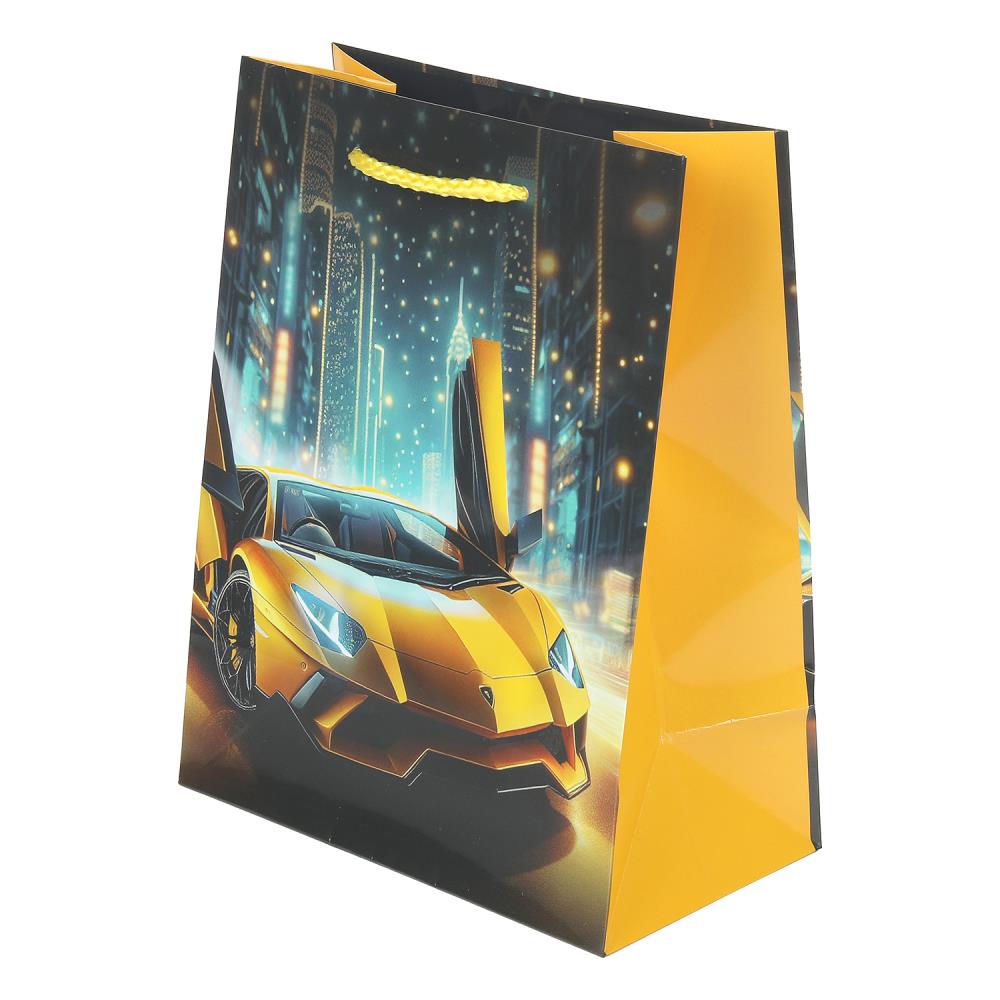 Пакет подарочный глянцевый М, "Авто ламб", 140 гр/м Чудо праздник PM-127534-LMB