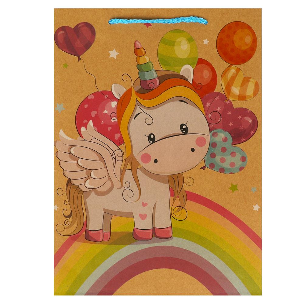 Пакет подарочный крафт ML, 22х31х10 см. Чудо праздник PML-109957-UK