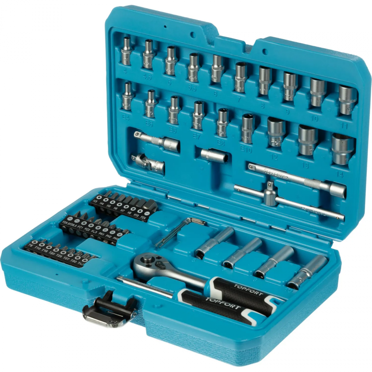 Набор инструмента Topfort 57 предмета 1/4 2161906 27671-H57