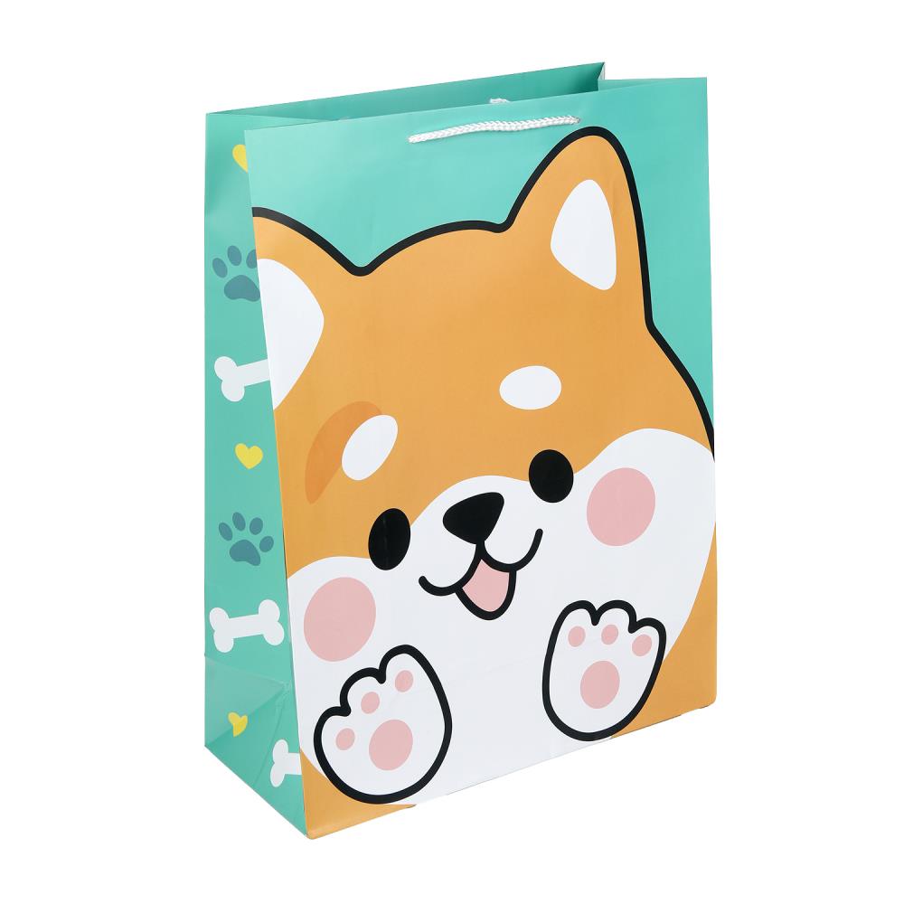 Пакет подарочный матовый XL, "Корги", 140 гр/м Чудо праздник PXL-108853-C1HB (60)