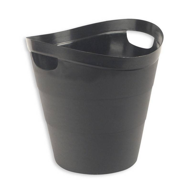 Корзина для мусора с ручками Uniplast 12 л пластик черная (29х30 см) 62365
