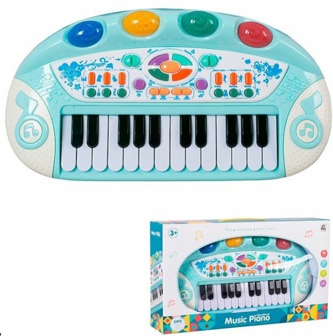 Музыкальный инструмент: орган, 24 клавиши, свет, звук, Наша Игрушка CY-7063B