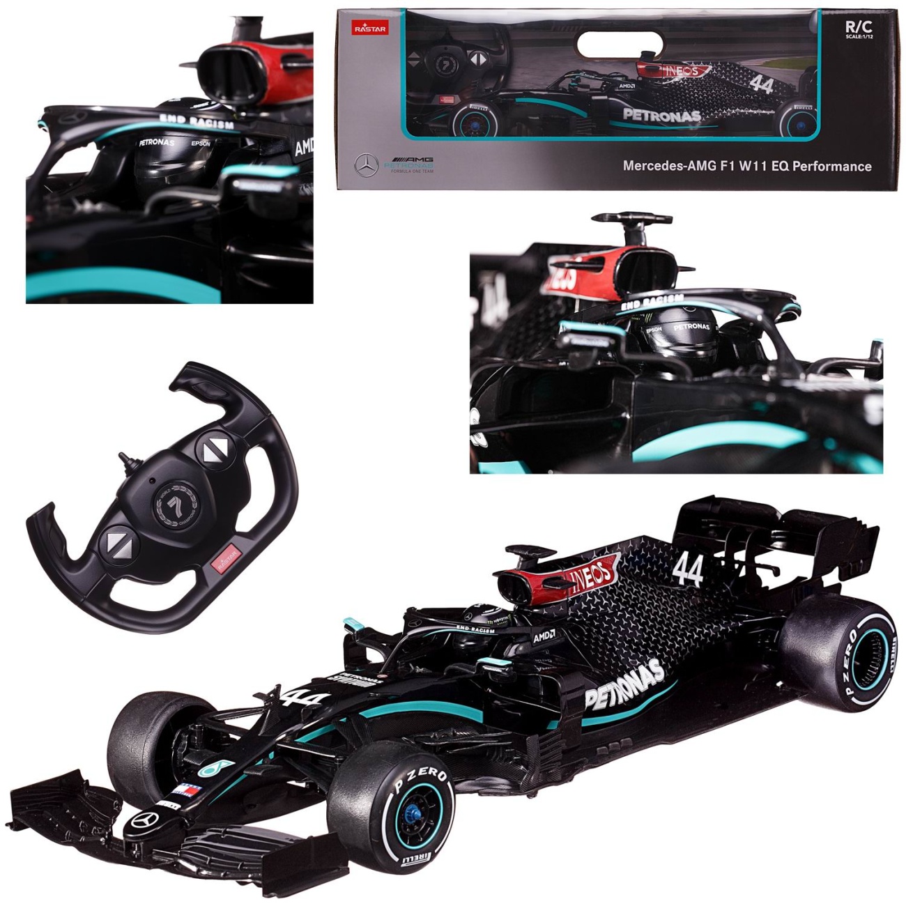 Машина р/у 1:12 Формула 1, Mercedes-AMG F1 W11 EQ Performance, 2,4G, цвет черный Rastar 98400