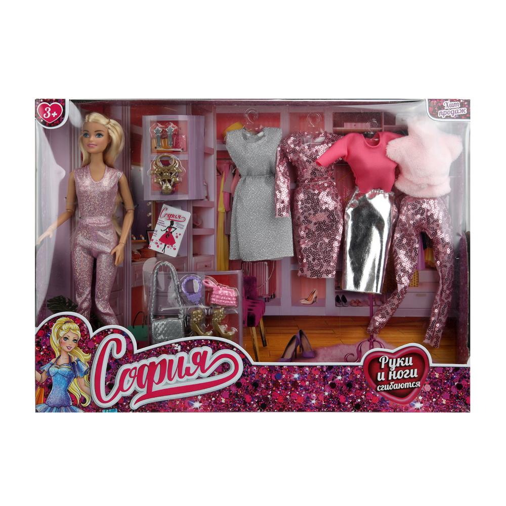 Кукла София 29 см. шарнирная, 4 комплекта одежды Карапуз 66001-DRESS20-S-BB-WOD