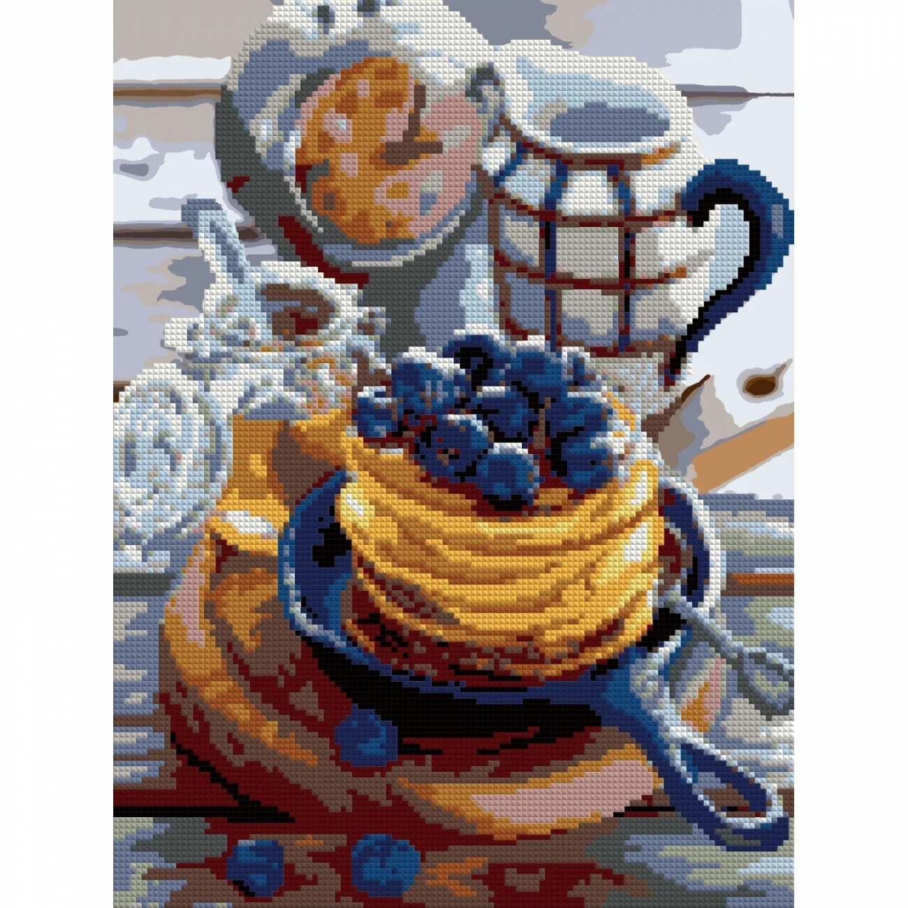 Алмазная мозаика 30x40см(частичное заполнение)Черничные панкейкиАм-038 Lori 2462779