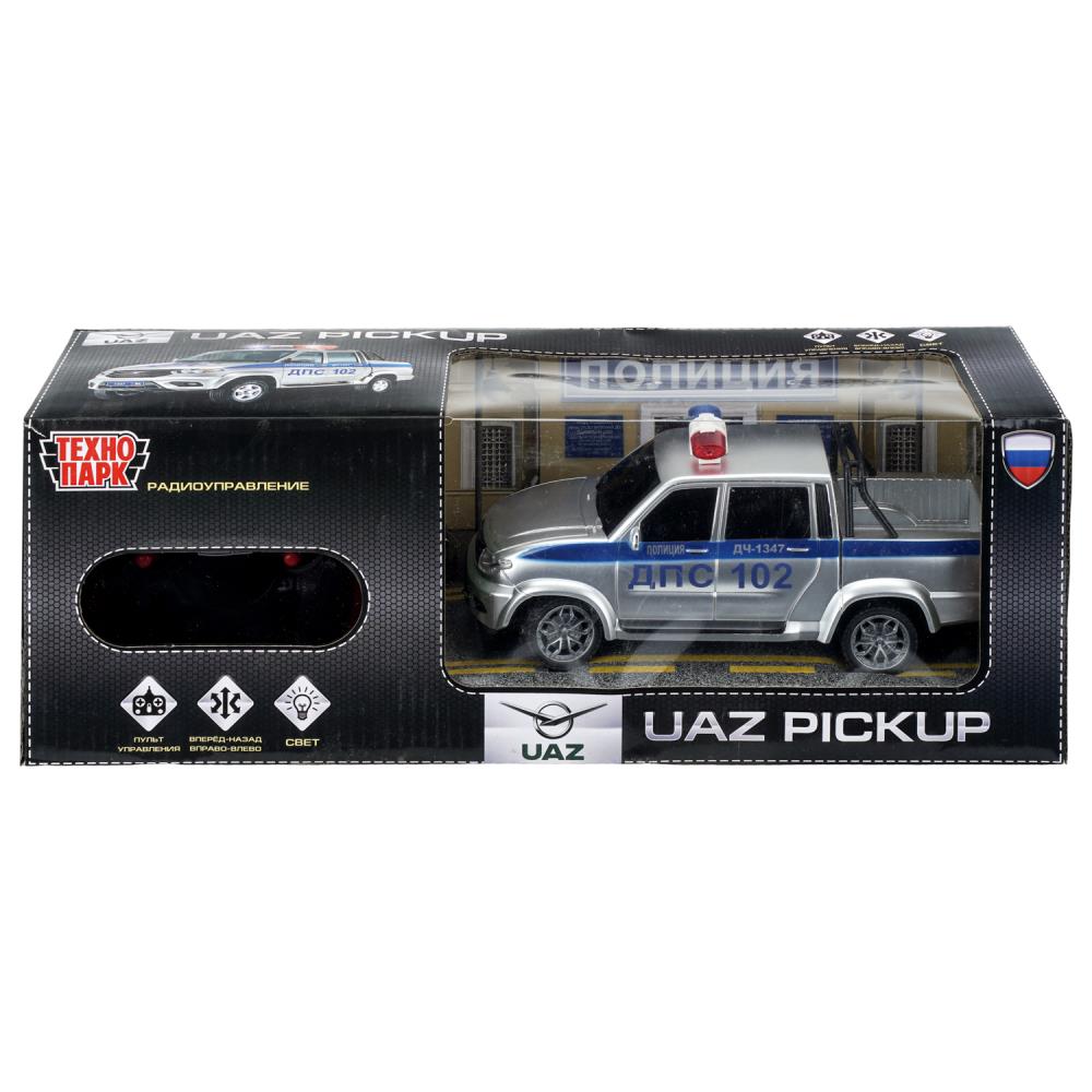 Машина р/у Уаз Пикап Полиция, 20 см, свет, серый Технопарк PICKUP-20L-POL-GY (48)