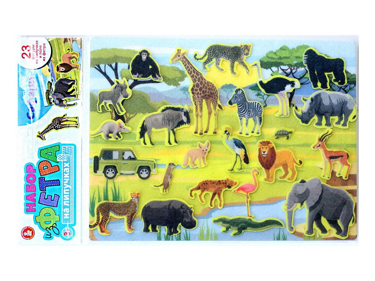 Настольная игра Десятое королевство Набор из фетра на липучках Сафари 03956ДК