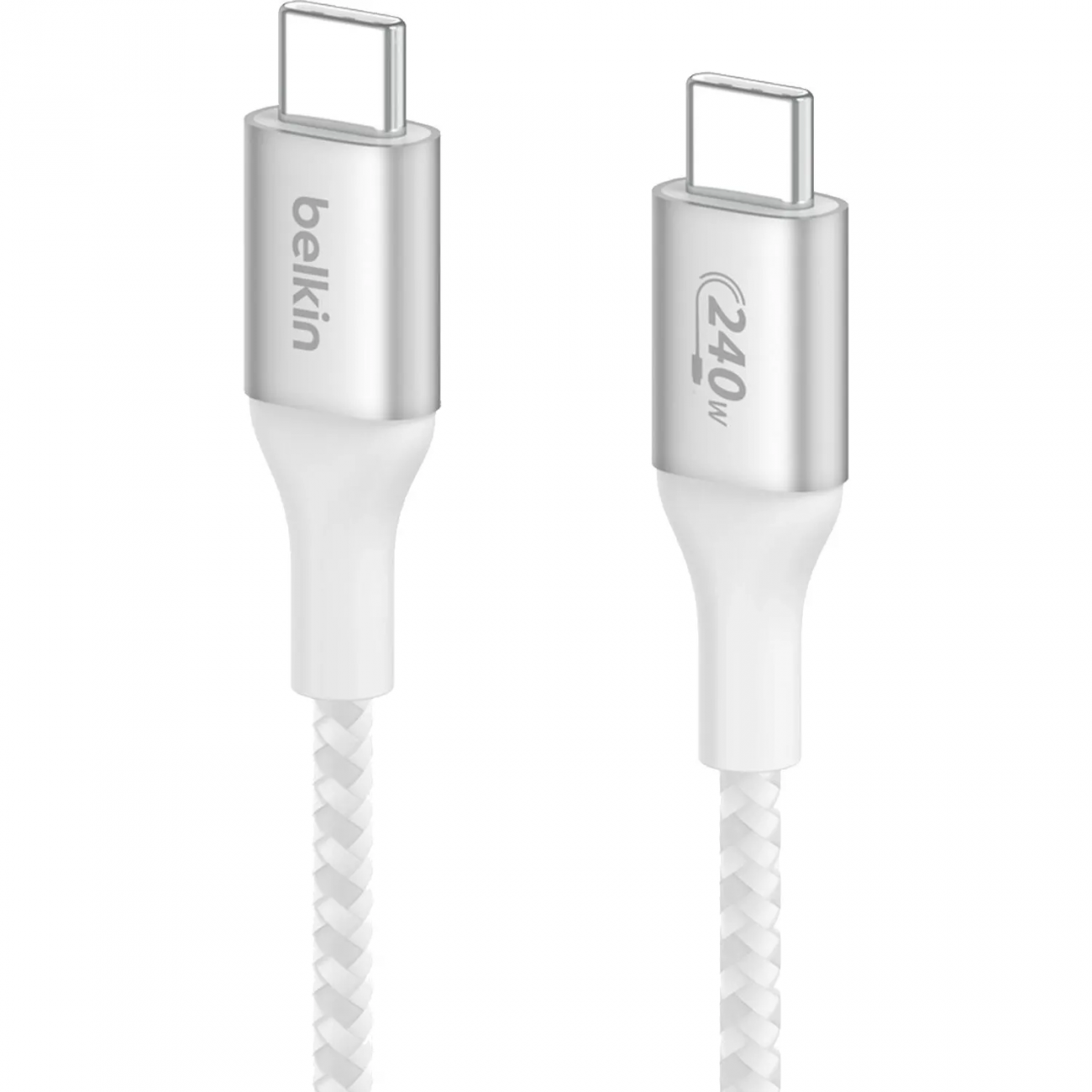 Кабель Belkin (CAB015bt1MWH)BoostCh.240W PD USB-C/USB-C Braided 1м бел 2438657