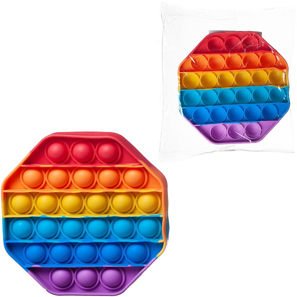 Игрушка-антистресс Junfa Бесконечные радужные шарики-пупырки в форме восьмиугольника ZY1237081