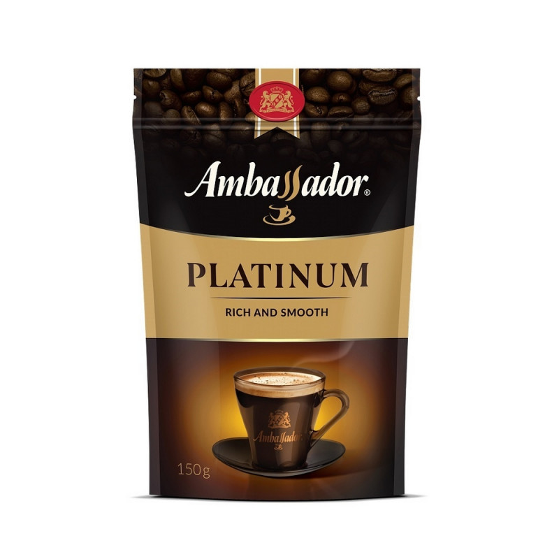 Кофе растворимый Ambassador Platinum пакет 150 г. 487321