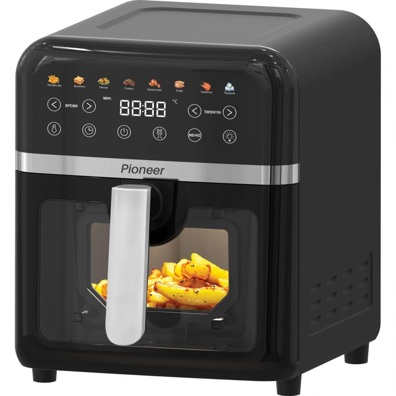 Аэрогриль Pioneer SM520D black, Мощность: 1850 Вт, объем: 8 л 2135488