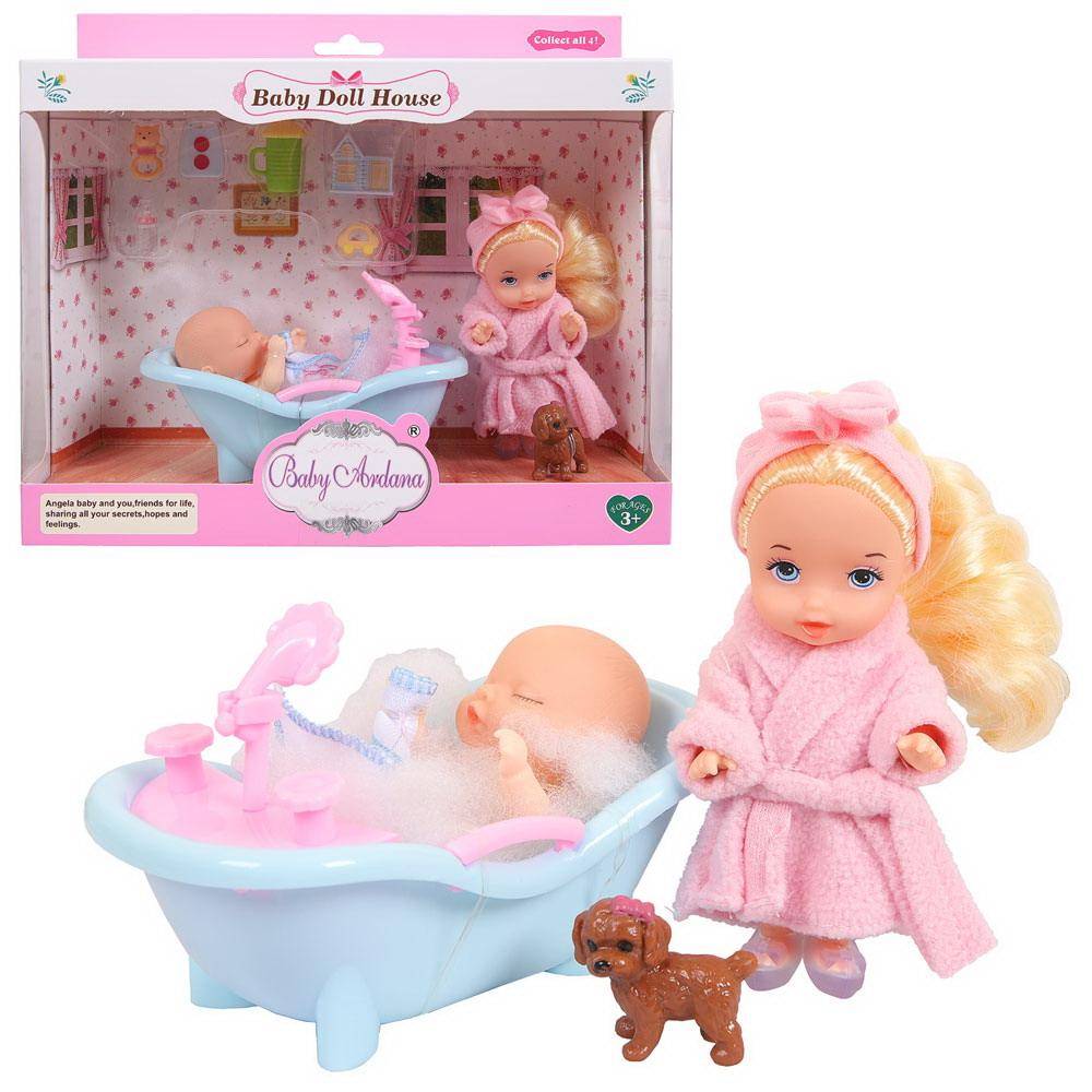 Игровой набор Baby Ardana Дома у сестрёнок (в ванной комнате) AbToys A586
