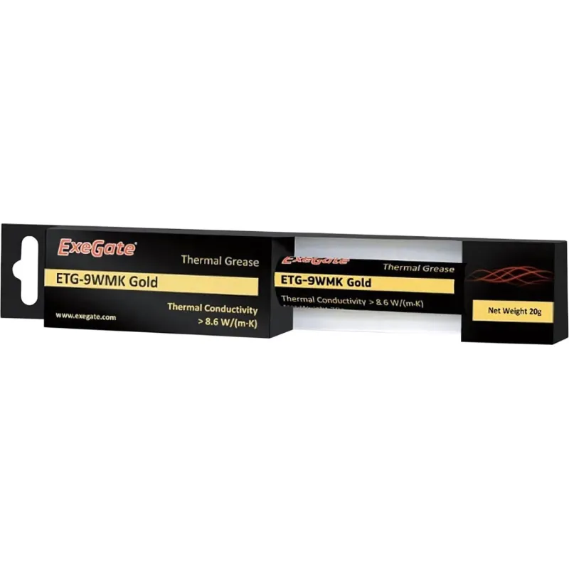 Термопаста ExeGate ETG-9WMK Gold 20г, шприц с лопаткой (EX282345RUS) 1406354