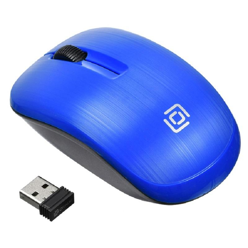 Мышь компьют. Oklick 525MW синий опт (1000dpi) беспр USB (2but) 1450200 1090723