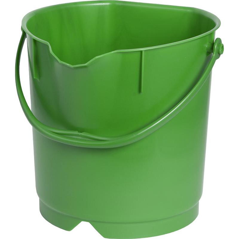 Ведро FBK 9л зеленое, армир. пластик противоударный, круглое, 80102-5 1583908