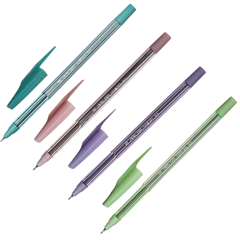 Ручка шарик. неавт Deli Think прозрач корп 4 цв в асс 0.7мм син EQ8-C 1509258