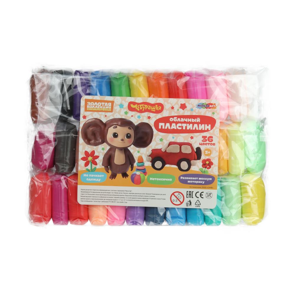 Легкий пластилин "Чебурашка" 36 цв. 10 гр. MultiArt FLUFFY36-121132