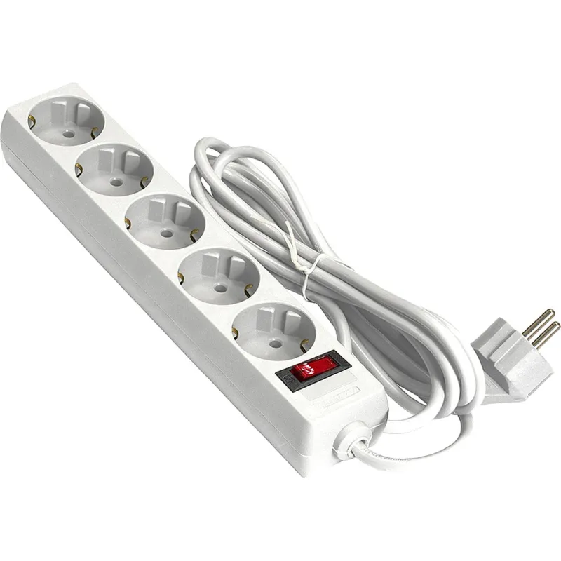 Сетевой фильтр ExeGate SP-5-10W 5р/10м, 10А/2,2кВт, белый(EX279182RUS) 2120948