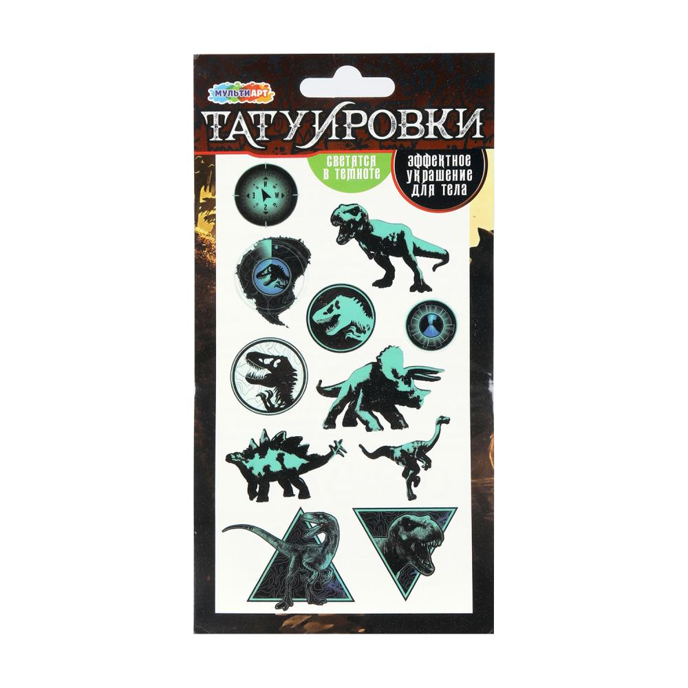 Тату "Мир динозавров", светящиеся, 1 лист MultiArt TATTOO-117299 (200)