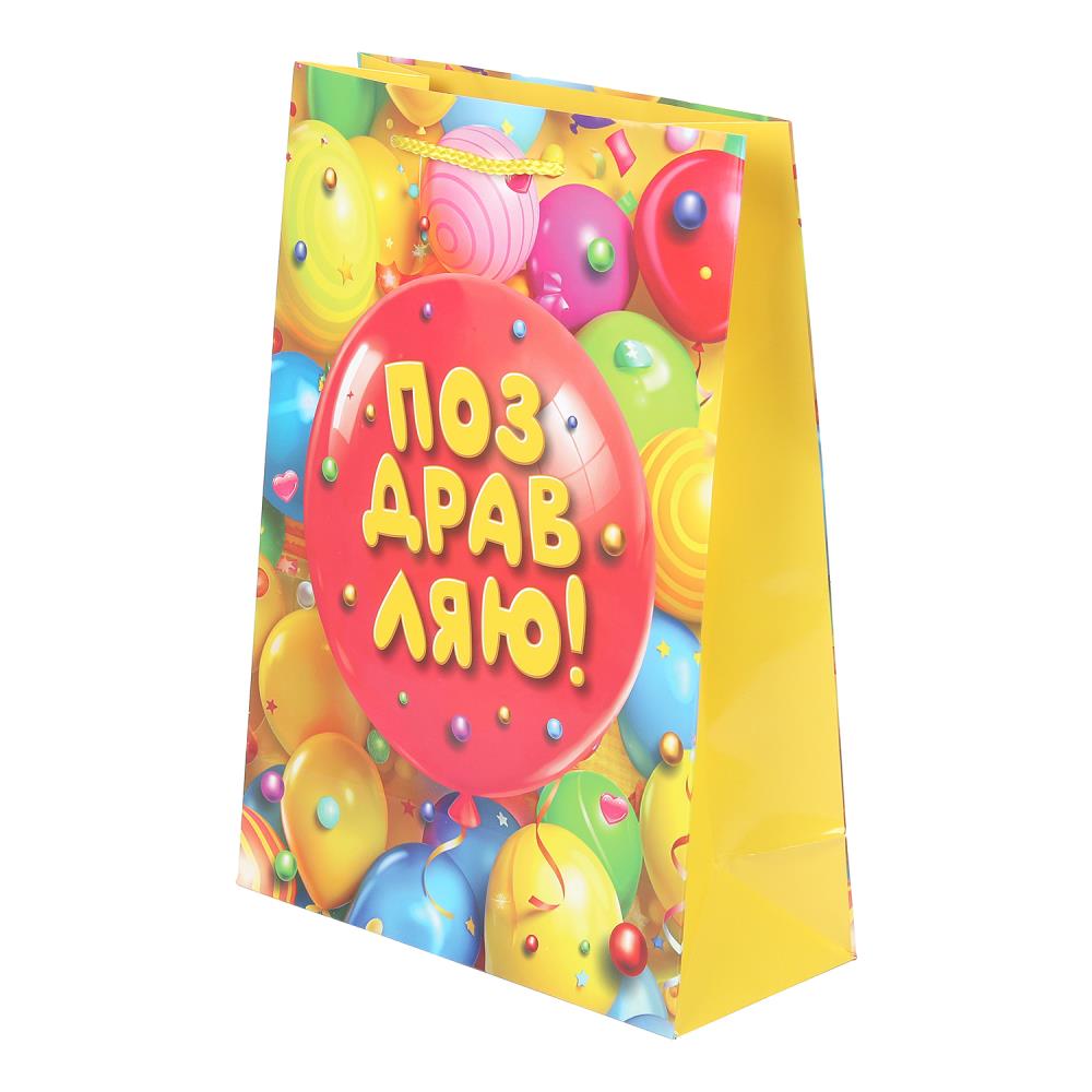 Пакет подарочный глянцевый ML, "Шарик", 140 гр/м Чудо праздник PML-127541-HB6