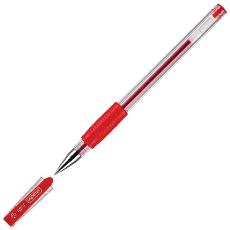 Ручка гелевая Attache Town красная (толщина линии 0.5 мм) 168715