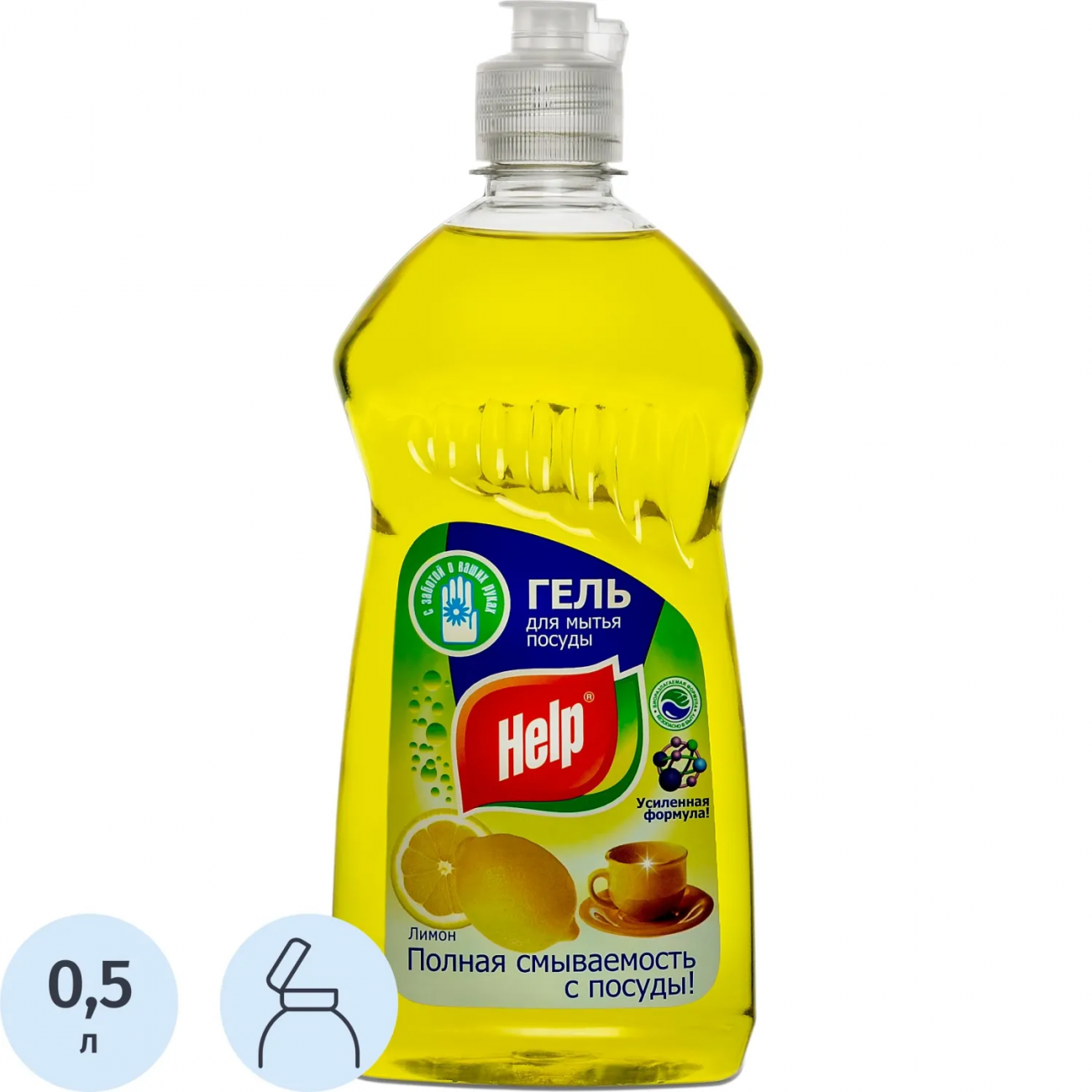 Средство д/мытья посуды Help Лимон 500 г (гель) 2440887