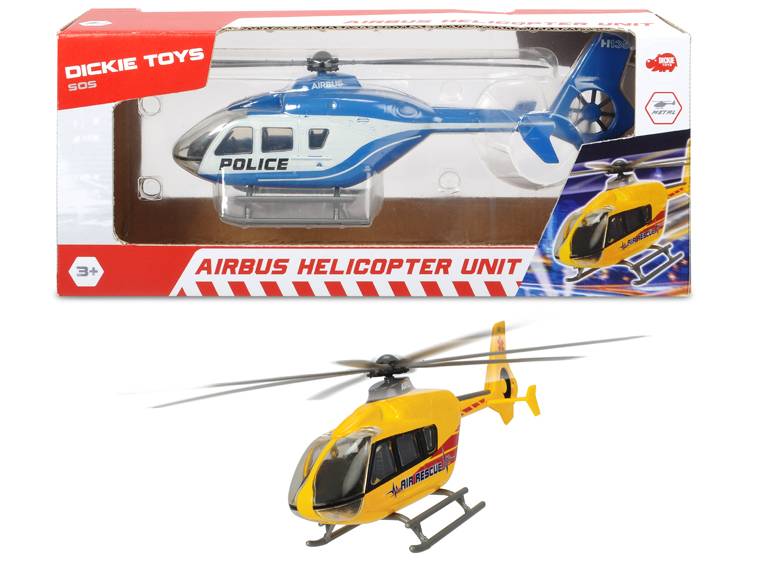 Вертолет EC 135 die-cast с крутящимися лопастями 21см Dickie Toys 3714006