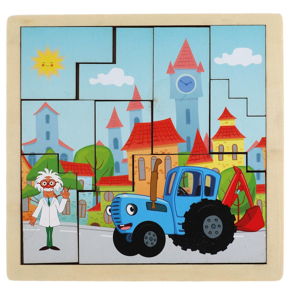 Игрушка деревянная вкладыш тетрис Синий Трактор Буратино игрушки из дерева W019-STR