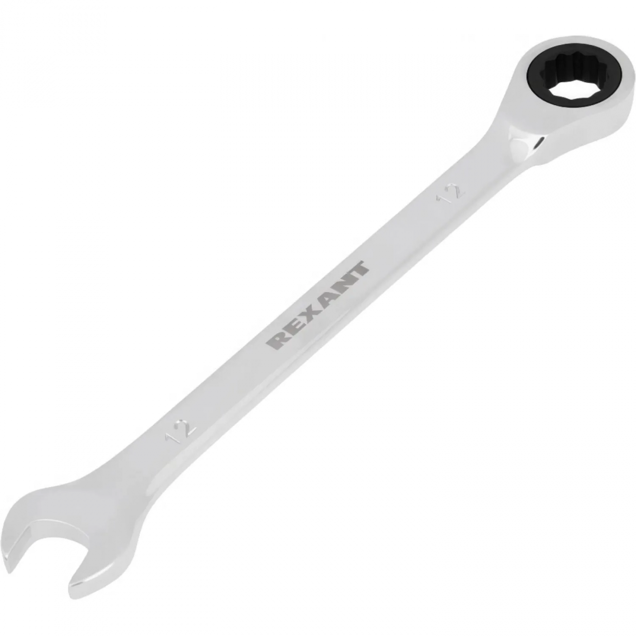 Ключ комбинированный трещоточный 12мм, CrV, зеркальн. хром REXANT 12-5807-1 2381326
