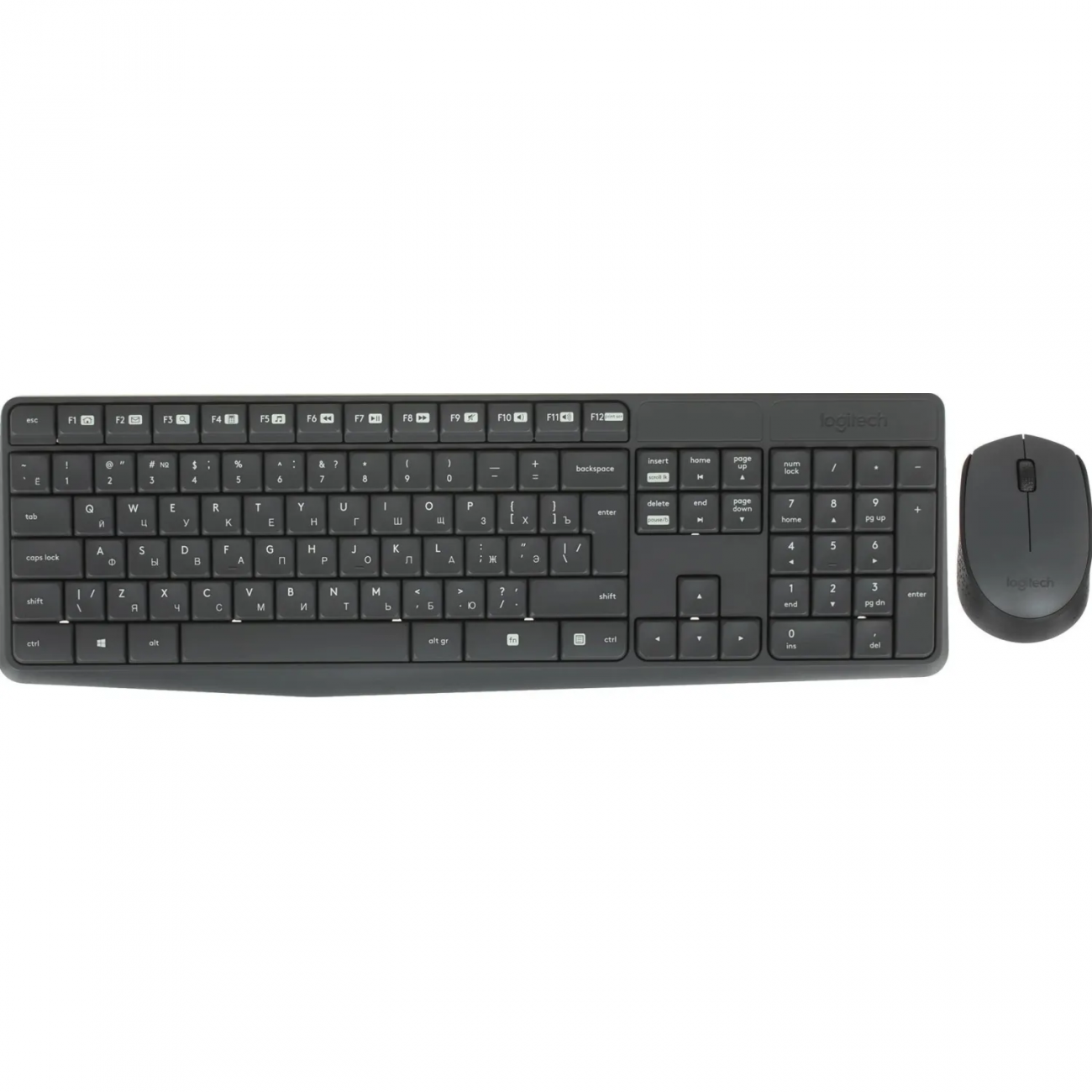 Набор клавиатура+мышь Logitech MK235,серый/черный,USB беспров(920-007949) 2374287