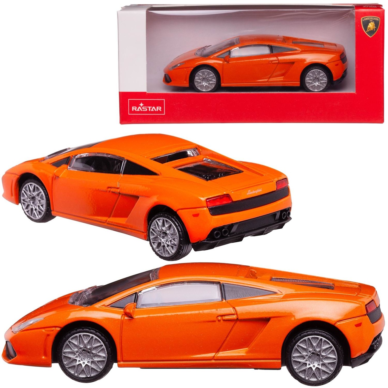 Машина металл 1:40 scale Lamborghini Gallardo LP560-4, цвет оранжевый Rastar 34600OR