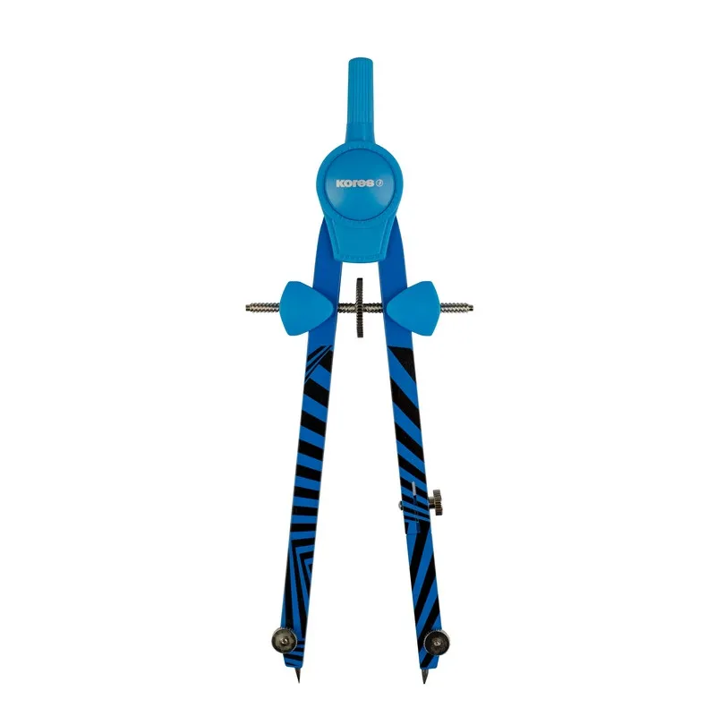 Циркуль Kores неоновый 170мм d260мм, цвета в асс, пл пенал 981162