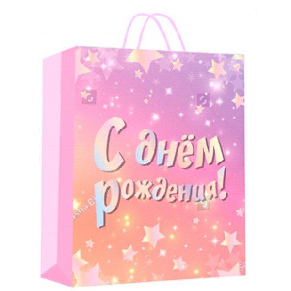 Пакет размер L, для подарка матовый, 26х32х14 см. Чудо праздник PL-110084-HB10 (120)