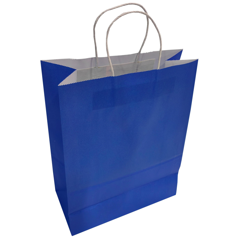 Пакет подарочный крафт 26х33х12см, 120гр, темно-синий, GBZ087 dark blue 1758545