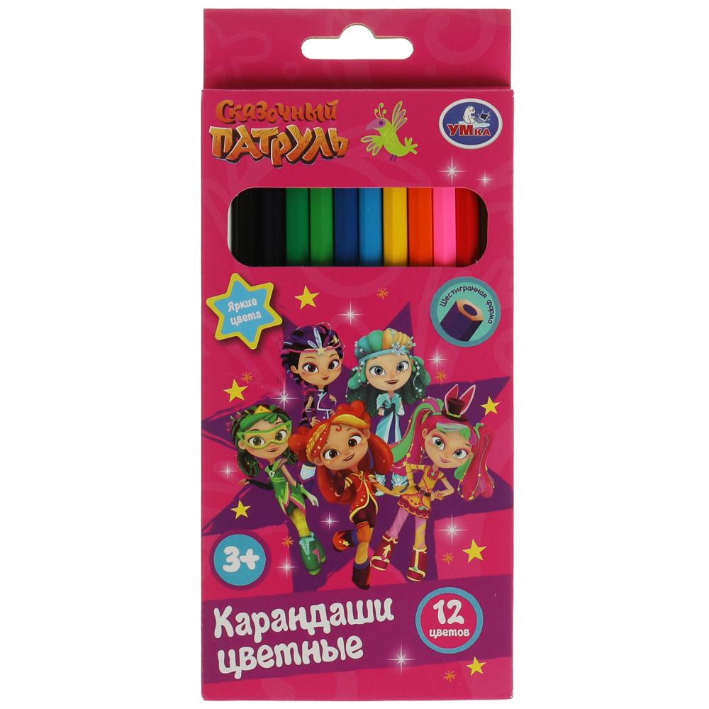 Цветные карандаши Сказочный Патруль, 12 цветов, шестигранные Умка CPH12-71516-SP