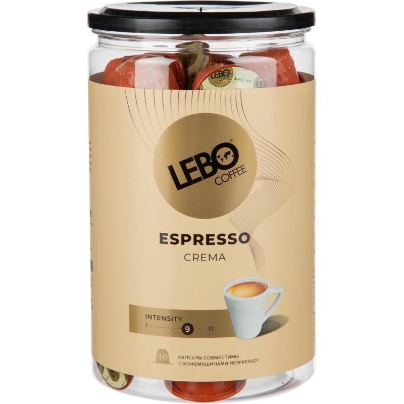 Кофе в капсулах LEBO Espresso Crema, 5,5грx40шт 1794899