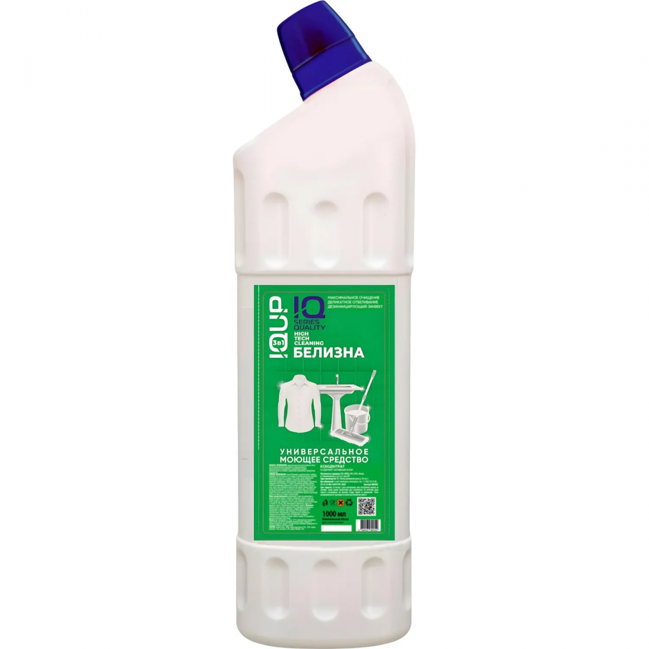 Отбеливатель Белизна концентрат IQUP Plain White 15-30% 1л 2425603