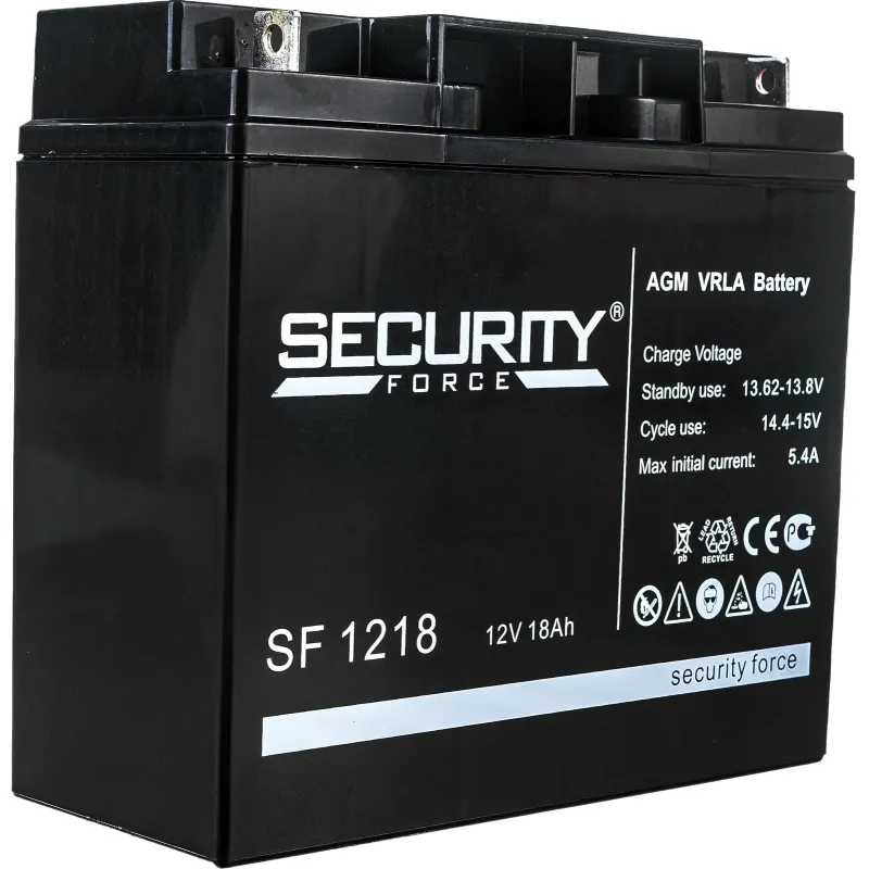 Батарея для ИБП Security Force SF 1218 12В/18, болт М5 (182x76x167мм) 2245452 4614030010012