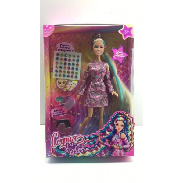 Кукла 29 см. София со стразами, руки и ноги сгибаются, аксесс. Карапуз 66001-TH2-25-S-BB